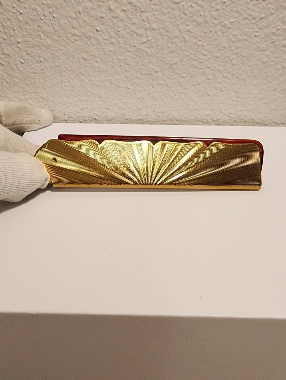 Rare Vintage Stratton Set: Comb & Lipstick Holder w/ Mirror
